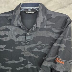 Travis Mathew Mens UT Texas Longhorns Camo Golf Polo Shirt Size Medium‎
